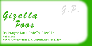 gizella poos business card